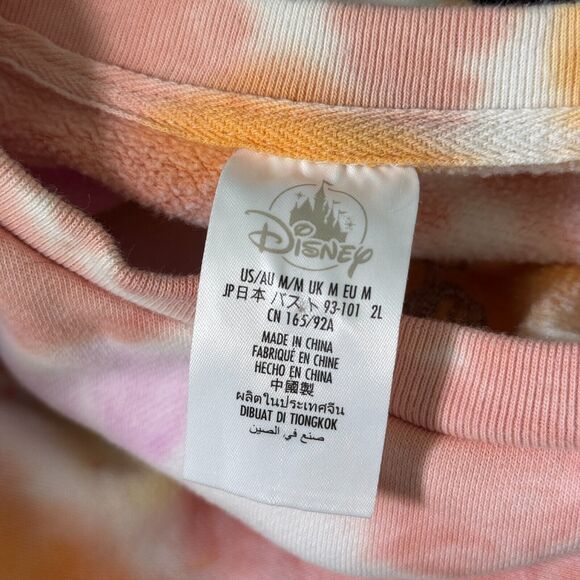 Minnie Mouse Top Womens Medium Tie Dye Knit Crop Pullover Disney Parks Merch M - Picture 3 of 11